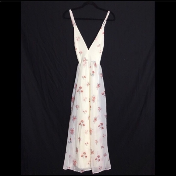 Boho Floral Criss Cross Strap Maxi Dress NWOT - Picture 6 of 8